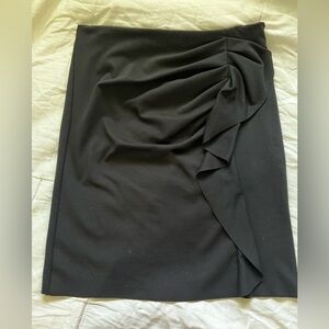 New York & Company Ruffled Skirt - side zip, knee lengthth